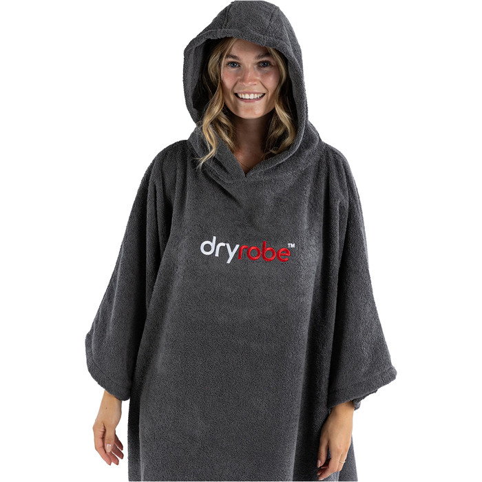 2024 Dryrobe Toalla Con Capucha De Algodn Orgnico Cambio Robe V3 DOCTV3 - Slate Grey